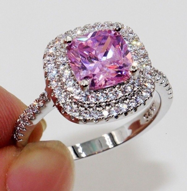 Damesring D1280 roze 5