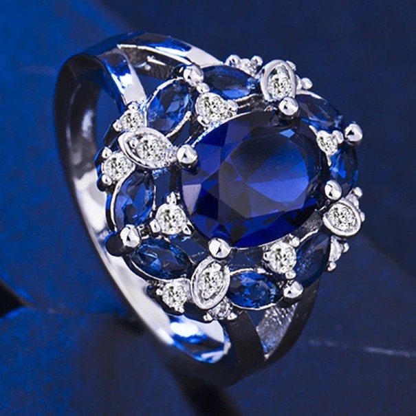 Damesring D1516 donkerblauw 7