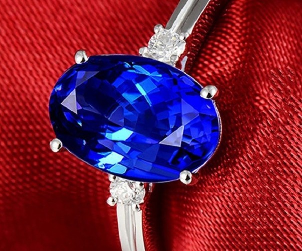 Damesring D1921 donkerblauw