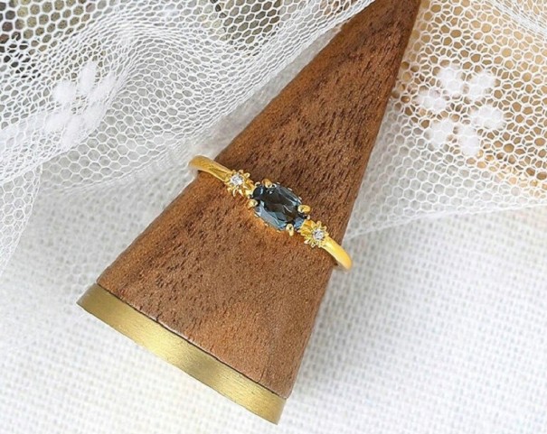 Damesring D2099 blauw