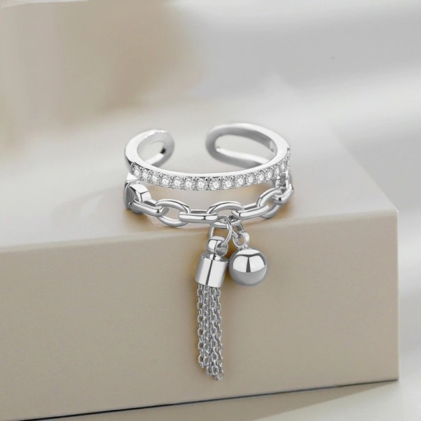 Damesring D2624 zilver