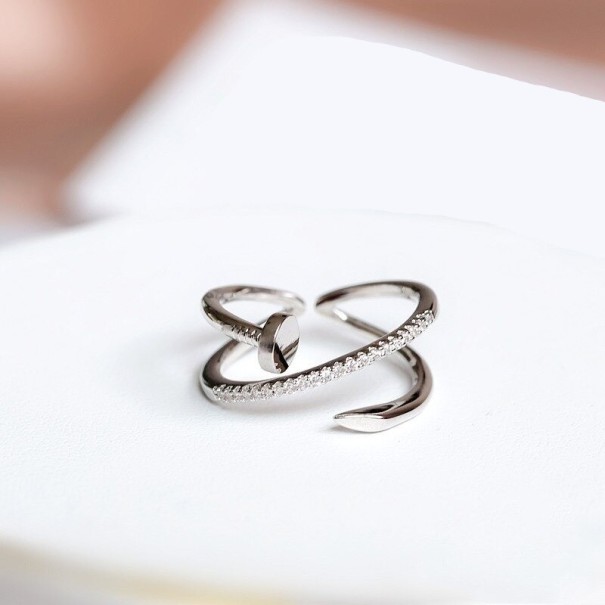 Damesring D2840 zilver