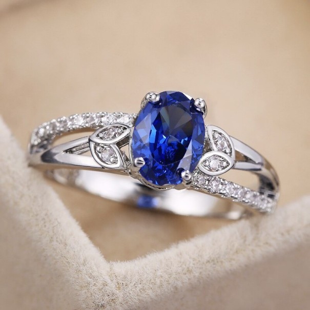 Damesring D3004 donkerblauw 7