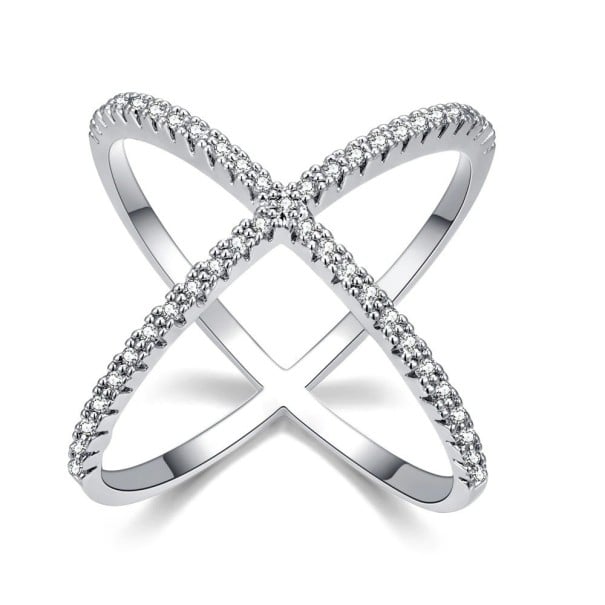 Damesring D881 zilver 9