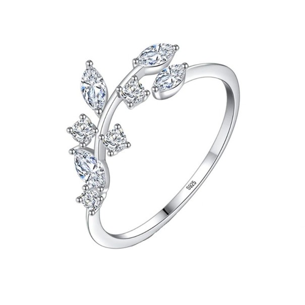 Damesring D952 zilver
