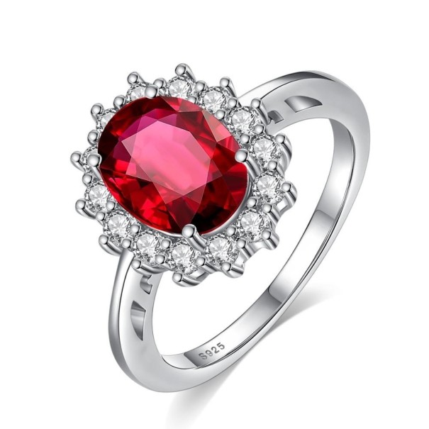 Damesring D963 rood 7