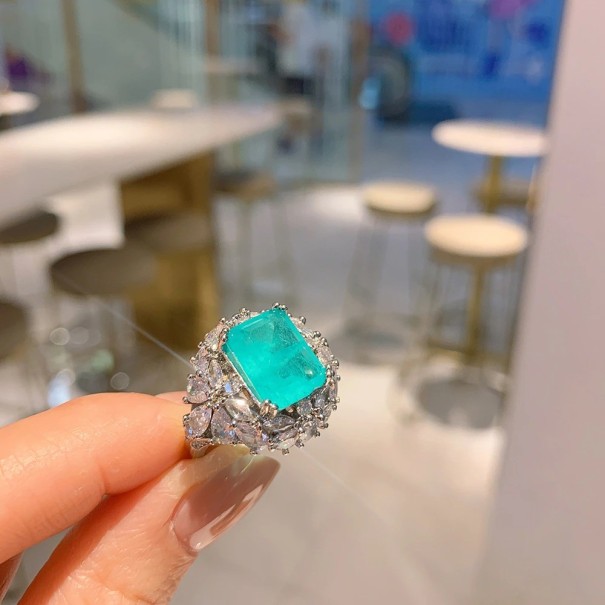Damesring J431 turquoise
