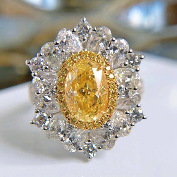 Damesring met bloem D2078 2