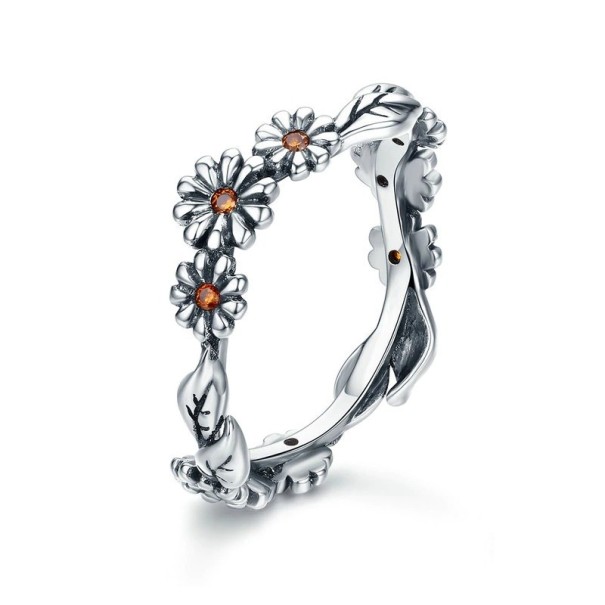 Damesring met bloemen D1235 8