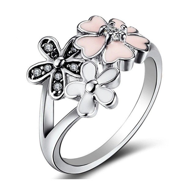Damesring met bloemen D1371 6