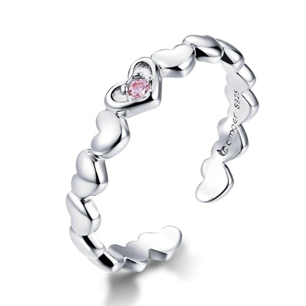 Damesring met hart D2028 1
