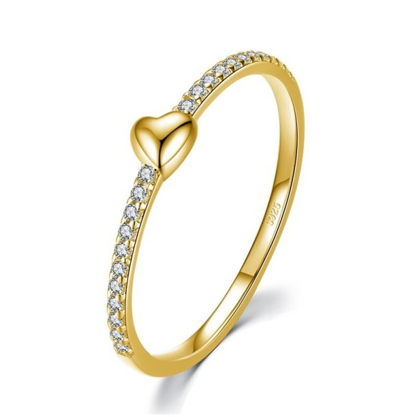 Damesring met hart D2030 goud 8