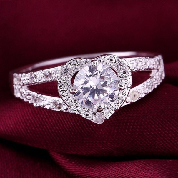Damesring met hart D2076 8