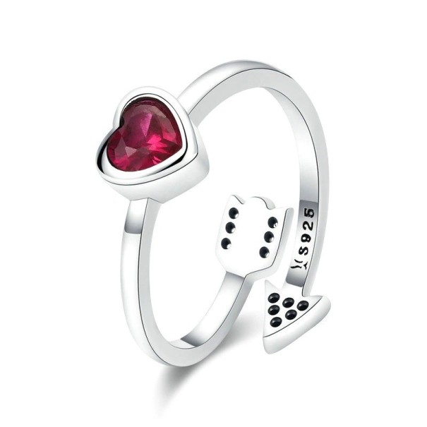 Damesring met hart D2360 1