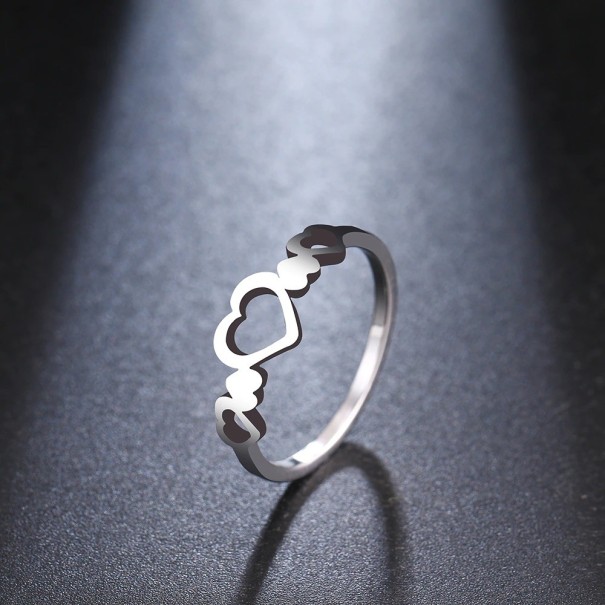 Damesring met hart D2883 zilver 8