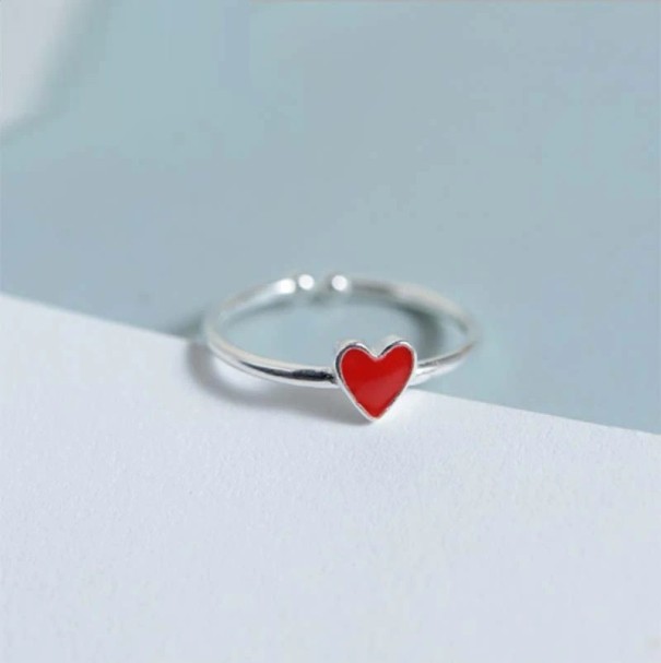 Damesring met hart D2985 1
