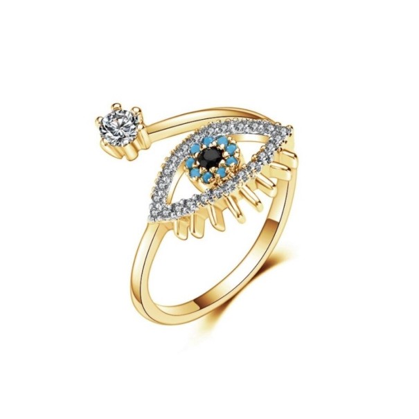 Damesring met oog D2602 goud