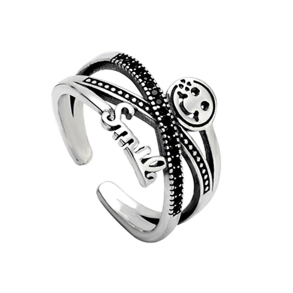 Damesring met smiley gezicht D2055 1