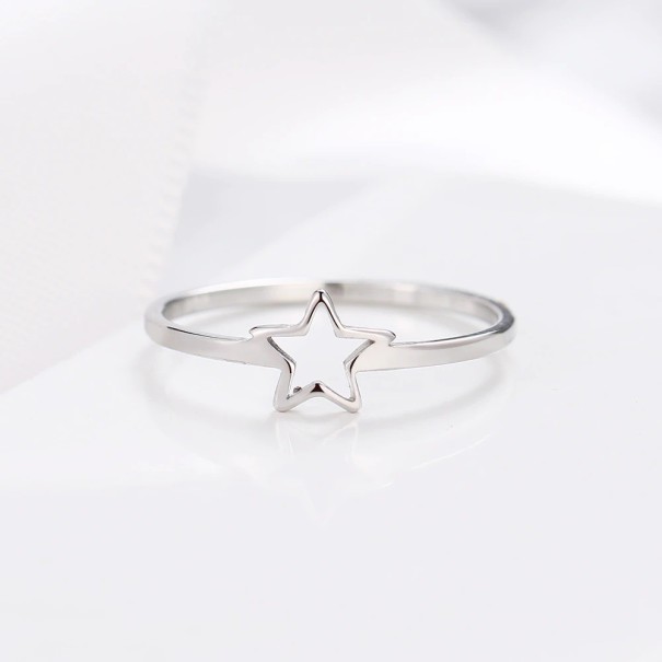 Damesring met ster D2740 zilver 10