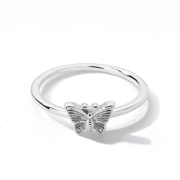 Damesring met vlinder D2858 zilver 5