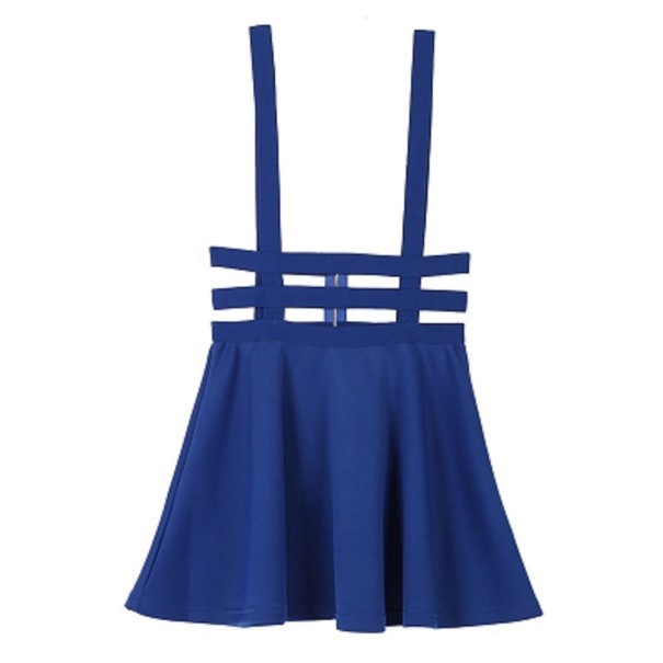 Damesrok met bandjes blauw