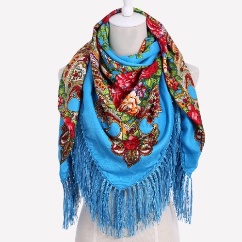 Damessjaal met bloemen J3277