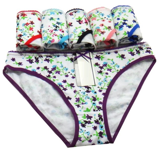 Damesslips met bloemen - 5 st. M
