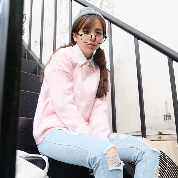 Damestrui met wolken A2162 roze