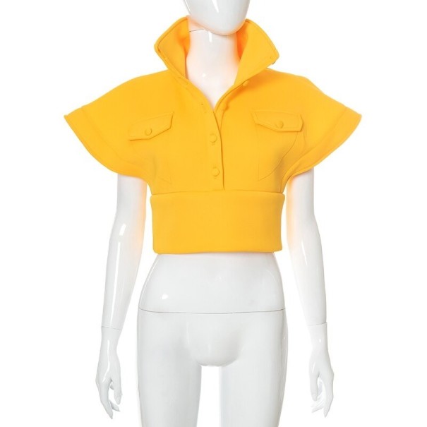 Damesvest P1445 geel S