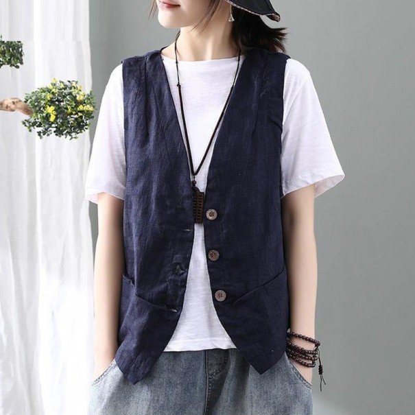 Damesvest P1627 donkerblauw XL