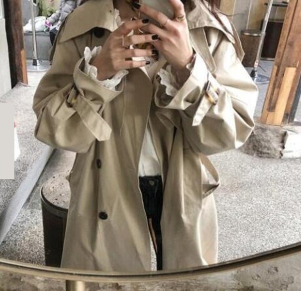 Dametrenchcoat A1829 khaki M