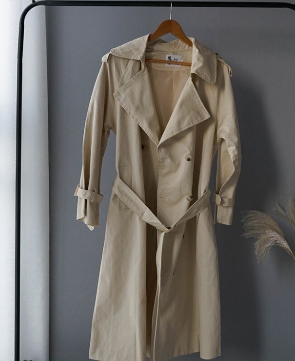 Dametrenchcoat A1870 cremefarvet L