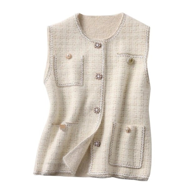 Damevest P2030 cremefarvet