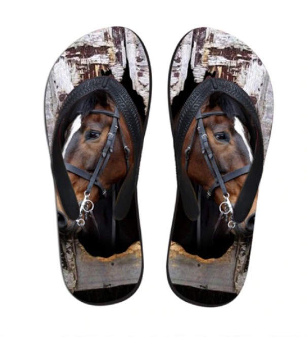 Damflipflops med djurmotiv