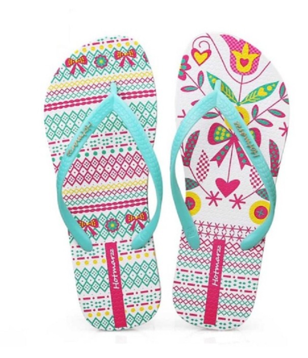 Damflipflops med tryck rosa 39