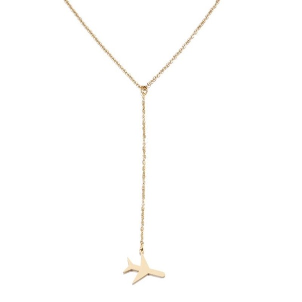 Damhalsband med flygplan D299 guld
