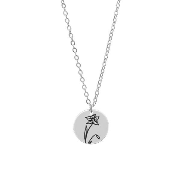 Damhalsband med hänge D167 silver 8