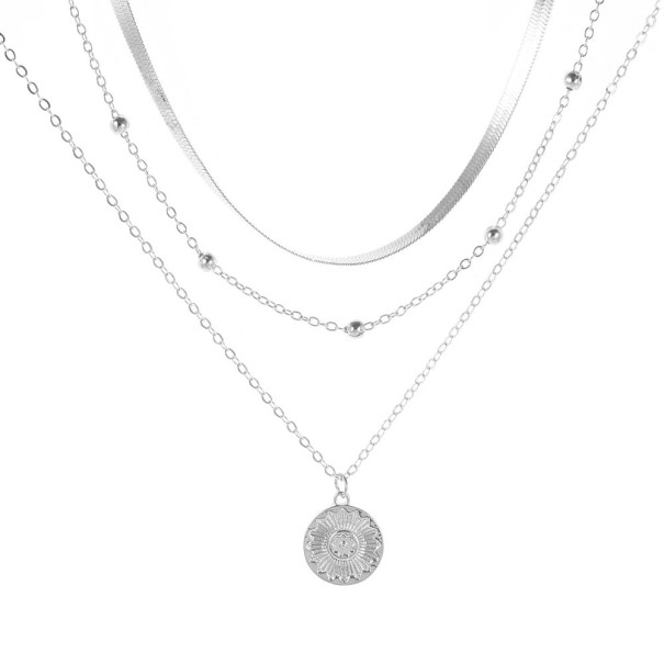Damhalsband med hänge D34 silver