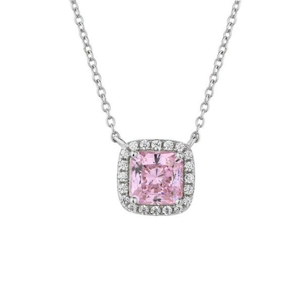 Damhalsband med hänge D825 rosa