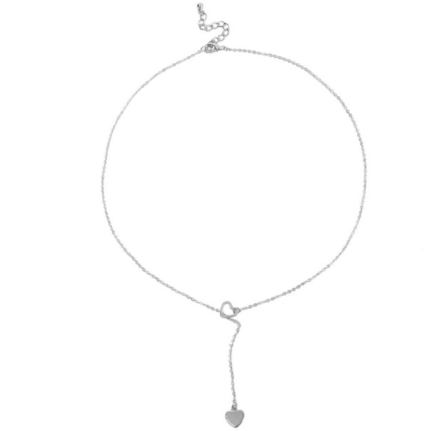 Damhalsband med hjärtan G709 silver