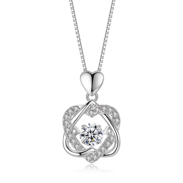 Damhalsband med hjärtan silver