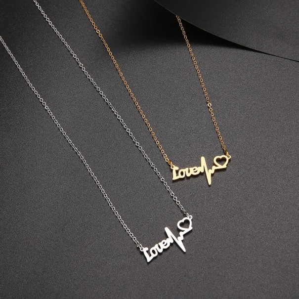 Damhalsband med kärlekshänge