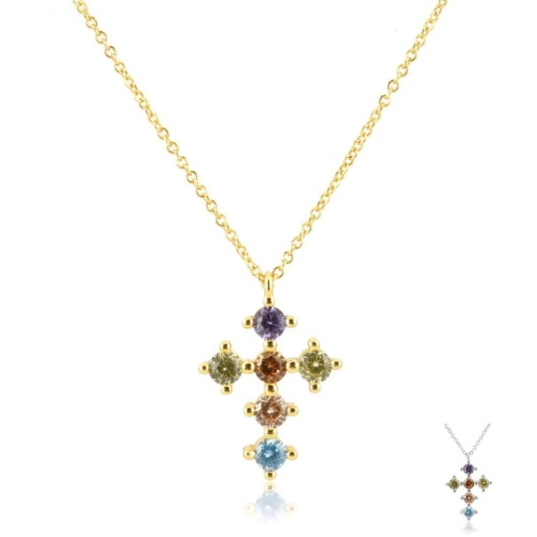 Damhalsband med kors G605