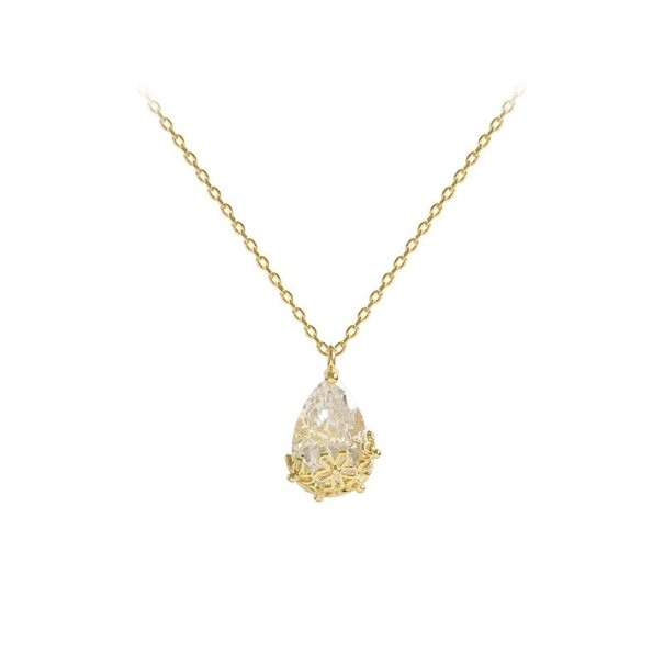 Damhalsband med kristall D249 1