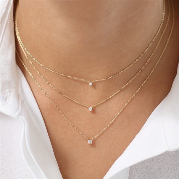 Damhalsband med kristall M6