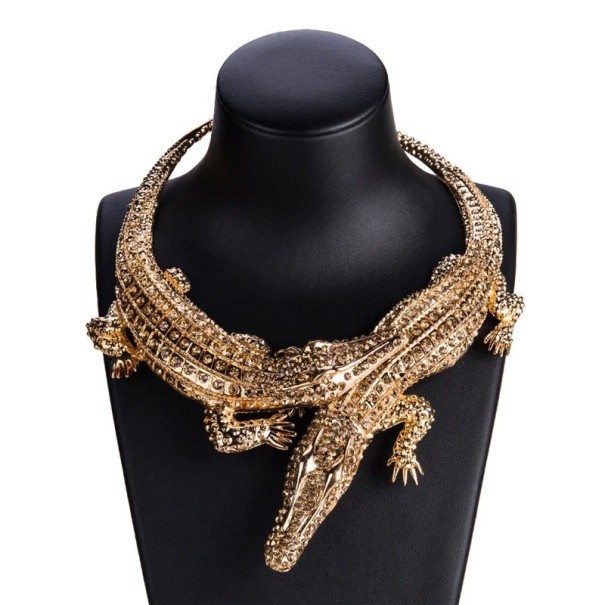 Damhalsband med krokodil