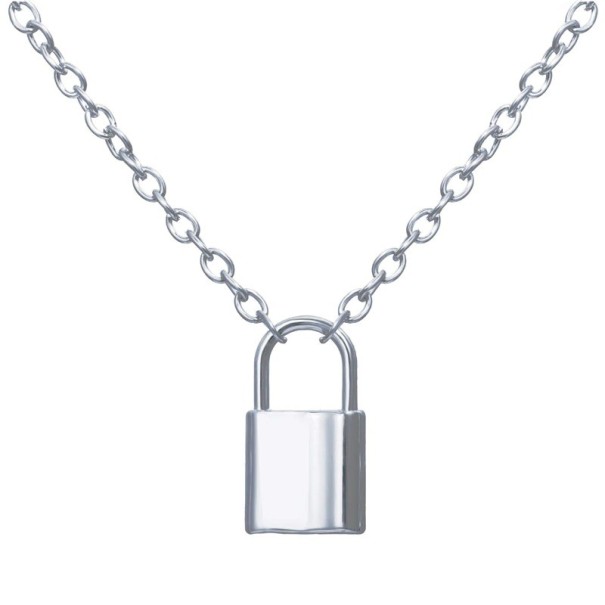 Damhalsband med lås D54 silver