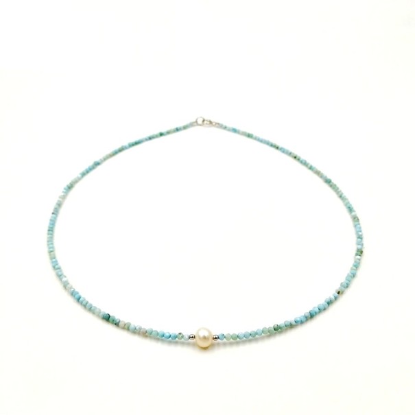 Damhalsband med pärlor 40 cm 2