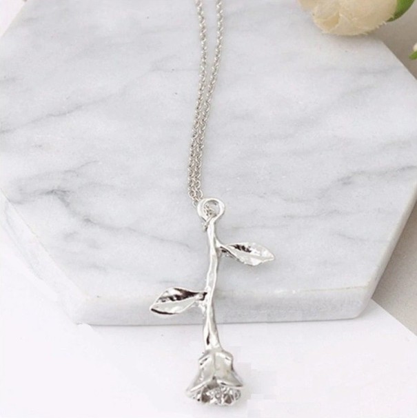 Damhalsband med ros D66 4