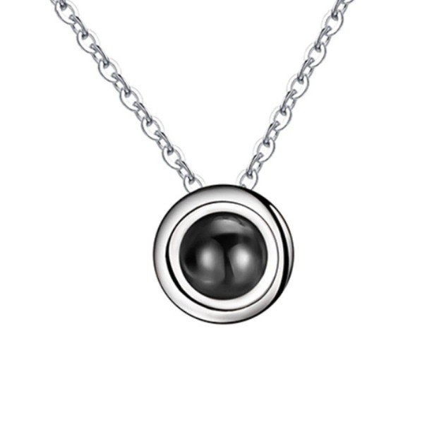Damhalsband med runt hänge D540 1